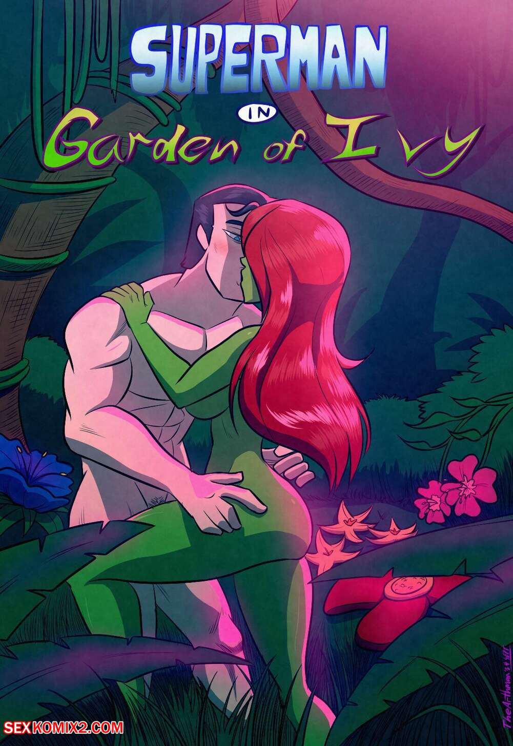 Porn comics Superman in garden of Ivy. TheArthman