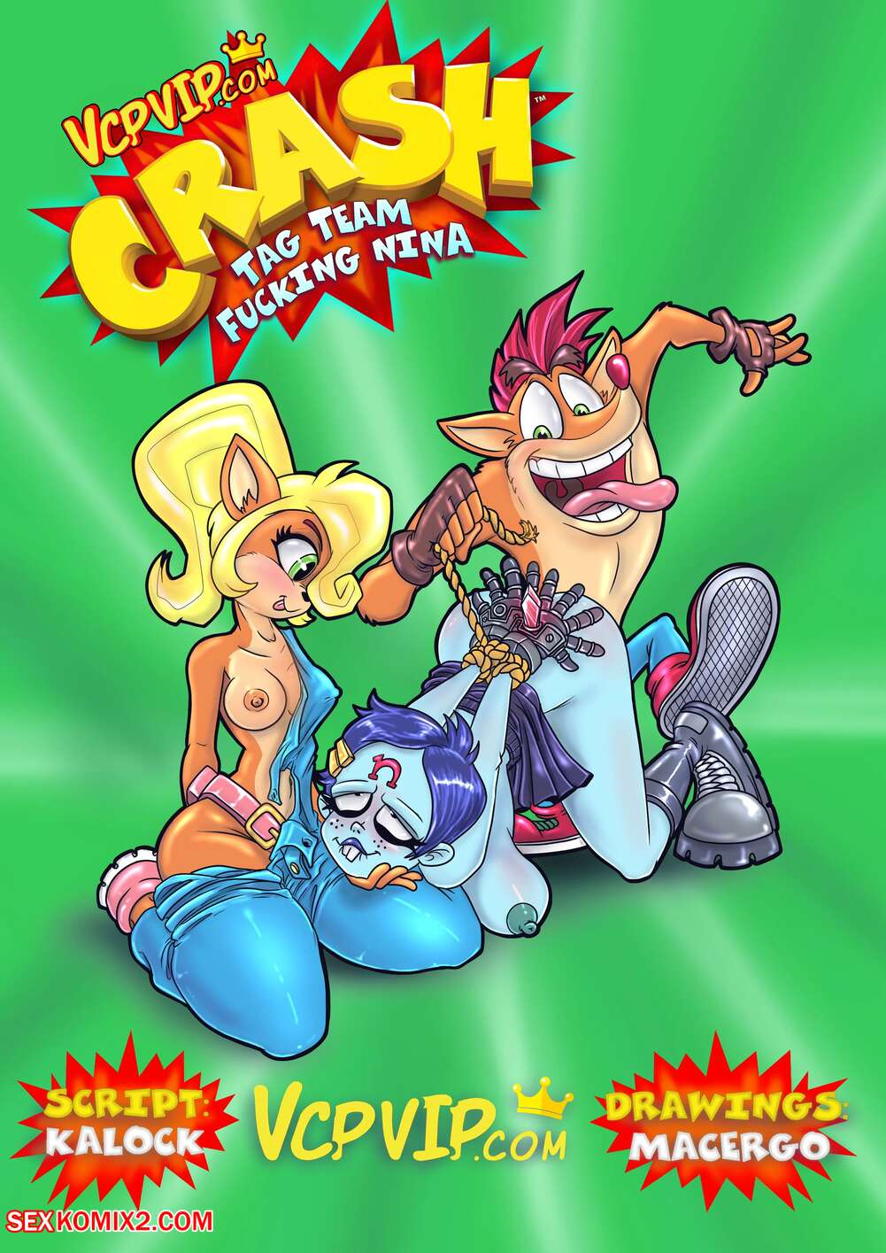 Porn comics Tag Team Fucking Nina. Chapter 1. Crash Bandicoot. Macergo.