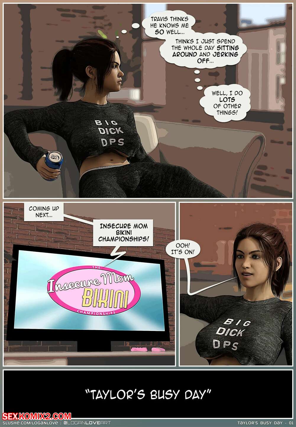 Porn comics Taylors Busy Day. Loganlove