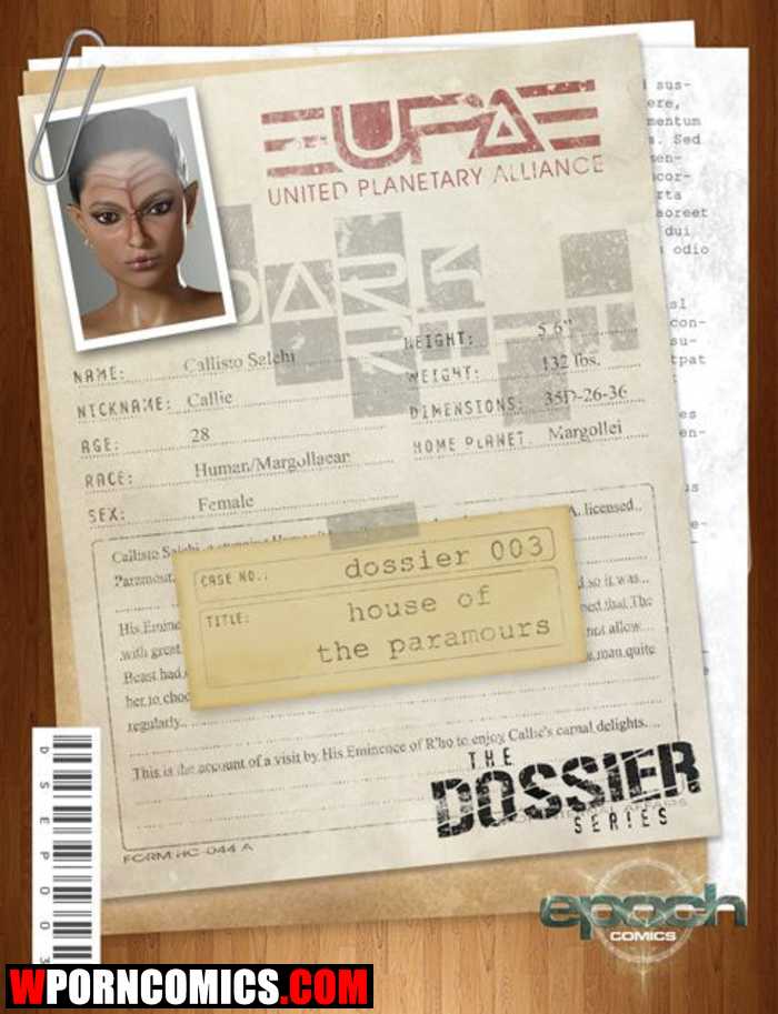 Porn comics The Dossier. Part 3. House Of The Paramours.