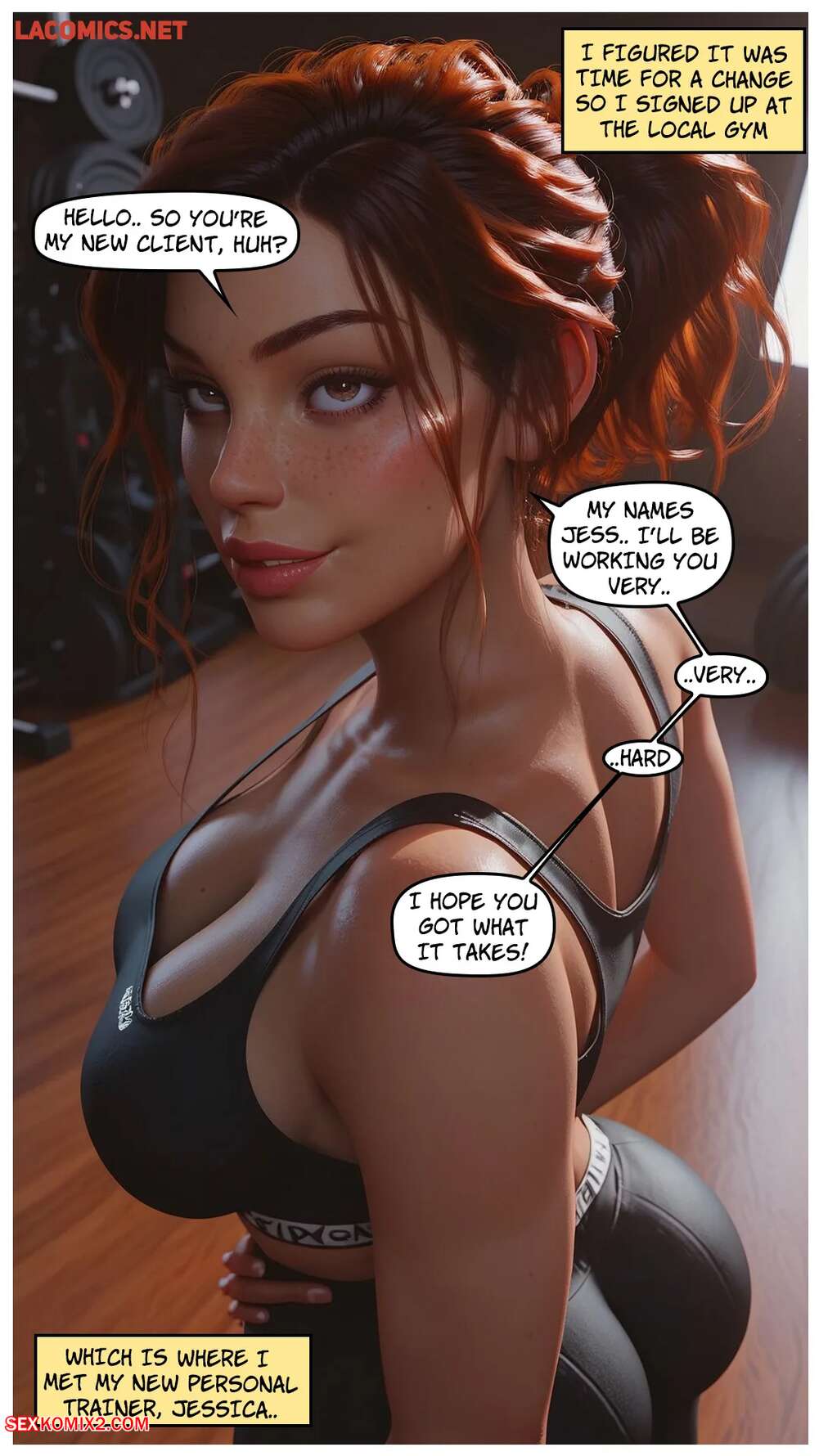 Porn comics The Personal Trainer. LowFireStudios