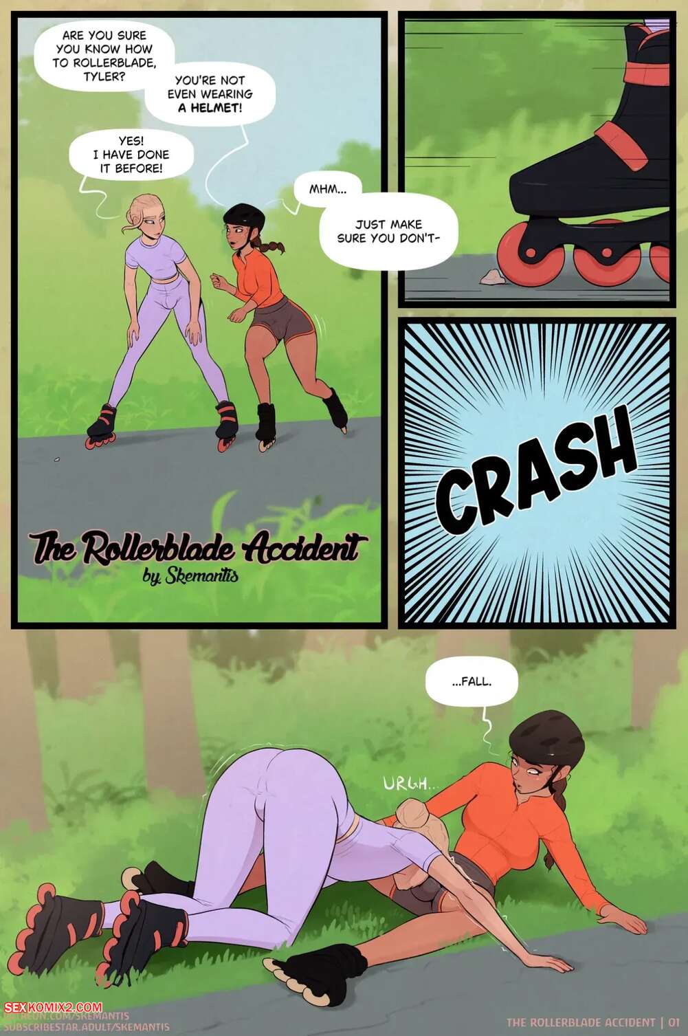 Porn comics The Rollerblade Accident. Skemantis