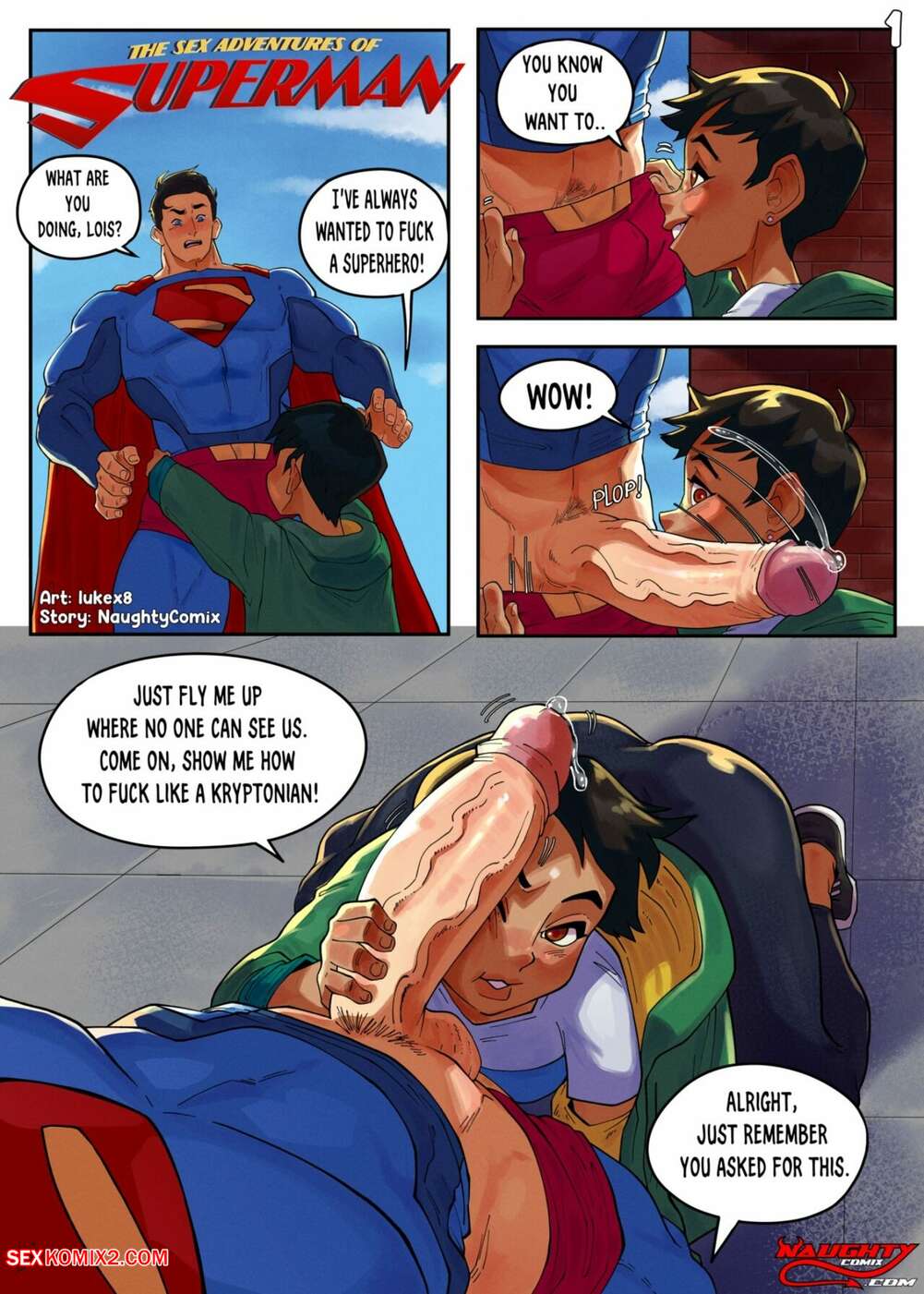 Porn comics The Sex Adventures Of Superman Unleashed. NaughtyComix