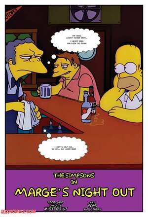Porn comics The Simpsons. Marges Night Out. MisterJ167