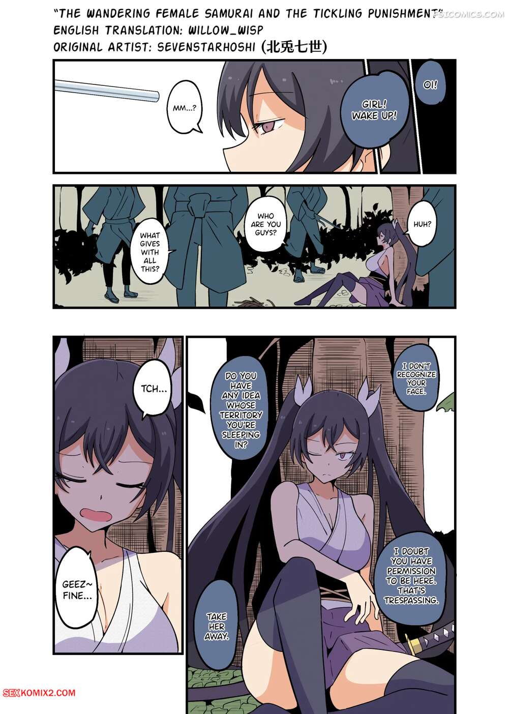 Porn comics The Wandering Female Samurai and the Tickling Punishment. Sevenstarhoshi