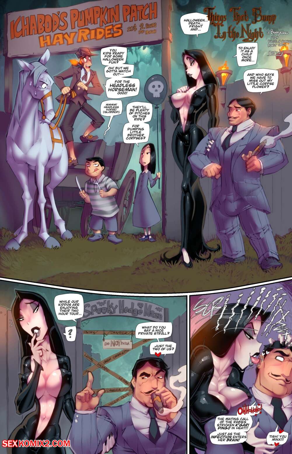 Porn comics Things That Bump In The Night. The Addams Family. Fred Perry