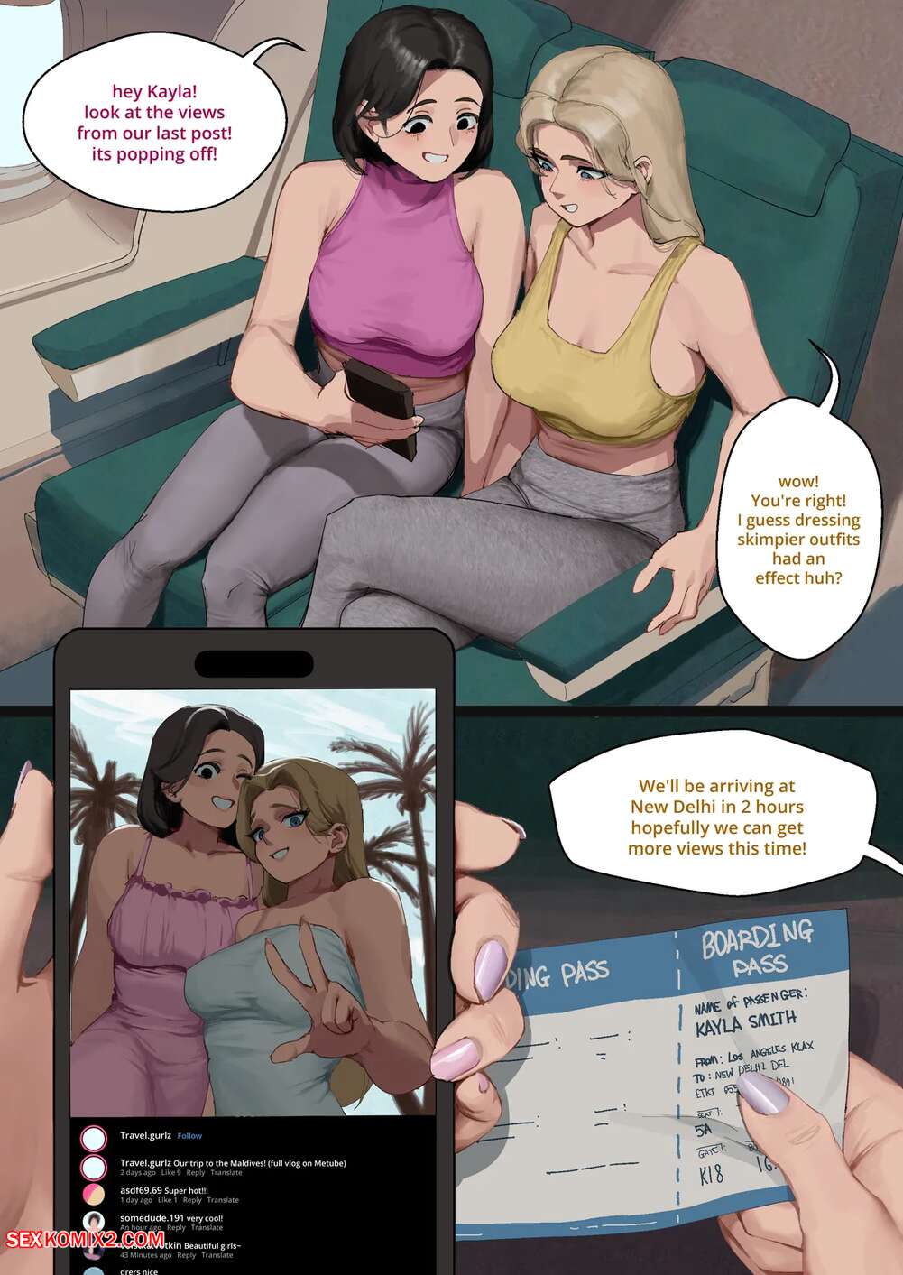 Porn comics Travel Gurlz. Kayla and Da Yoon. Remake. India and Japan. Wjs07