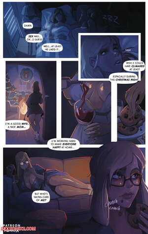 Porn comics Under the mistletoe. Hornyx