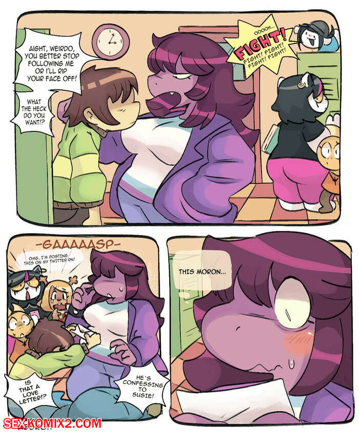 Porn comics Undertale. Susie x Kris