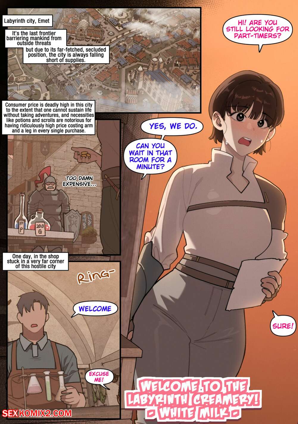 Porn comics White Milk. Welcome to the Labyrinth Creamery. 6No1